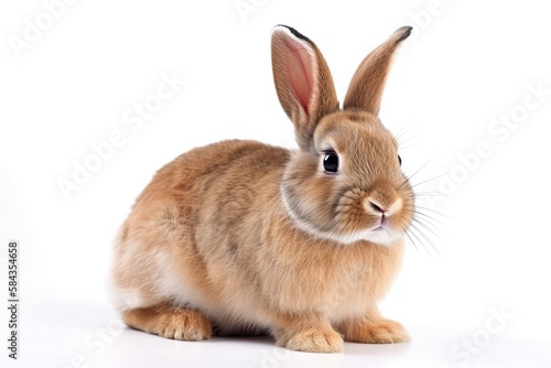 A bunny rabbit on a white background