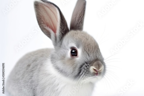 A bunny rabbit on a white background © MG Images