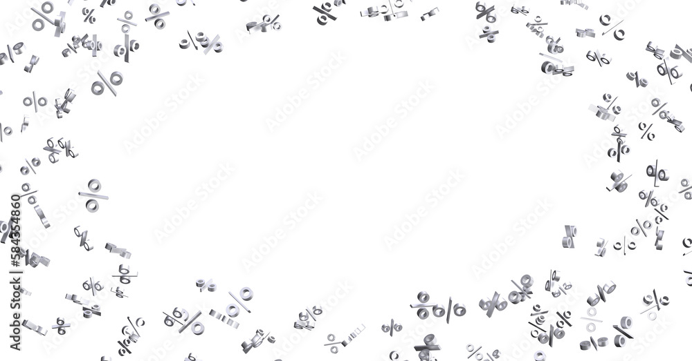 Obraz premium Blurred sale background. - 3D percent rain illlustration