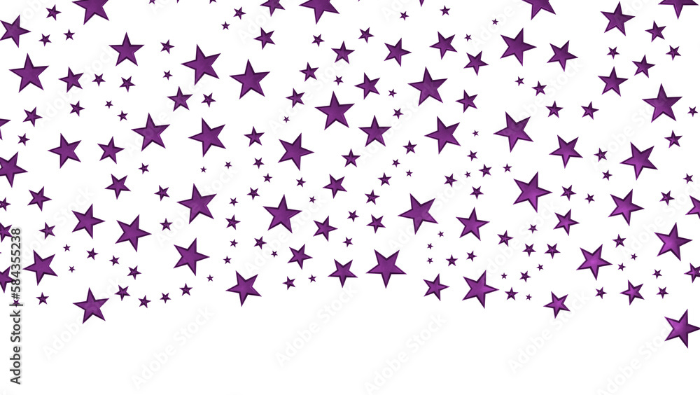 Stars - Holiday magenta decoration, glitter frame isolated -