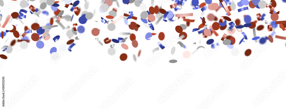 Confetti - White banner with colorful Confetti. Confetti - White banner with colorful Confetti.