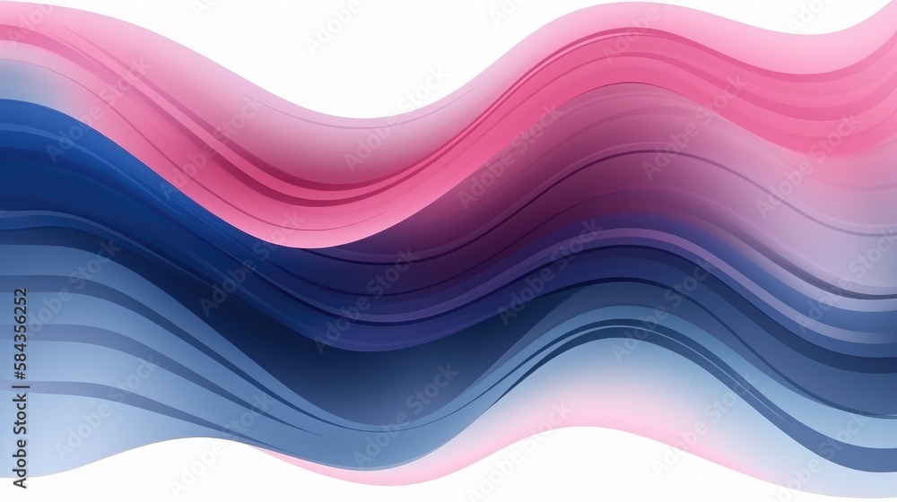 Abstract blue and pink swirl wave background created with generative ai technology
