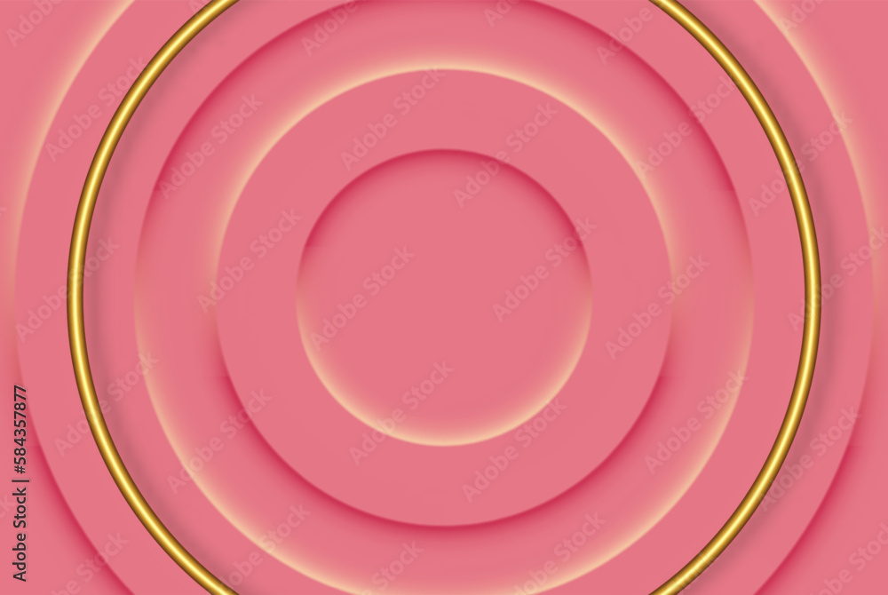 Modern abstract background. Elegant design in the form of a circle with a golden line. Modern abstract background. Elegant design in the form of a circle with a golden line.