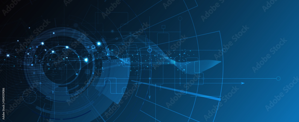 Quantum processing. Deep learning artificial intelligence. Future new technology for business or science presentation Quantum processing. Deep learning artificial intelligence. Future new technology for business or science presentation