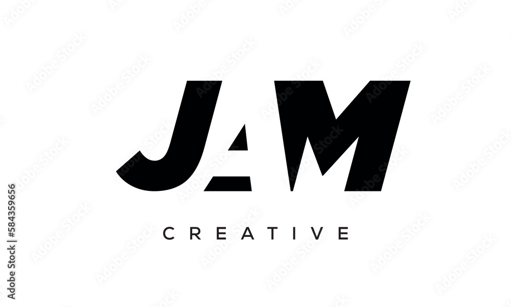 JAM letters negative space logo design. creative typography monogram vector JAM letters negative space logo design. creative typography monogram vector