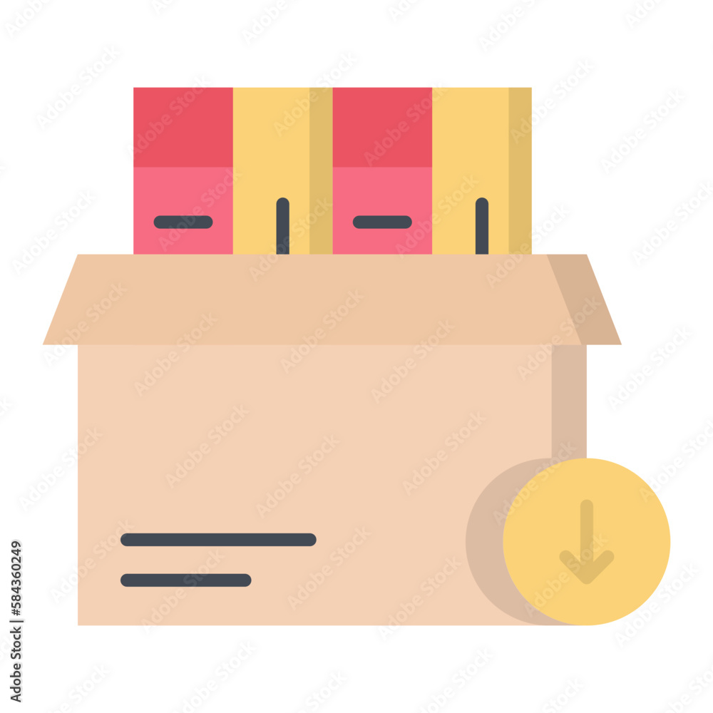 Learning Material Flat Icon Learning Material Flat Icon