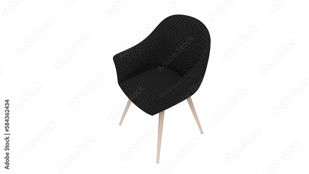 finn chair top view without shadow 3d render finn chair top view without shadow 3d render