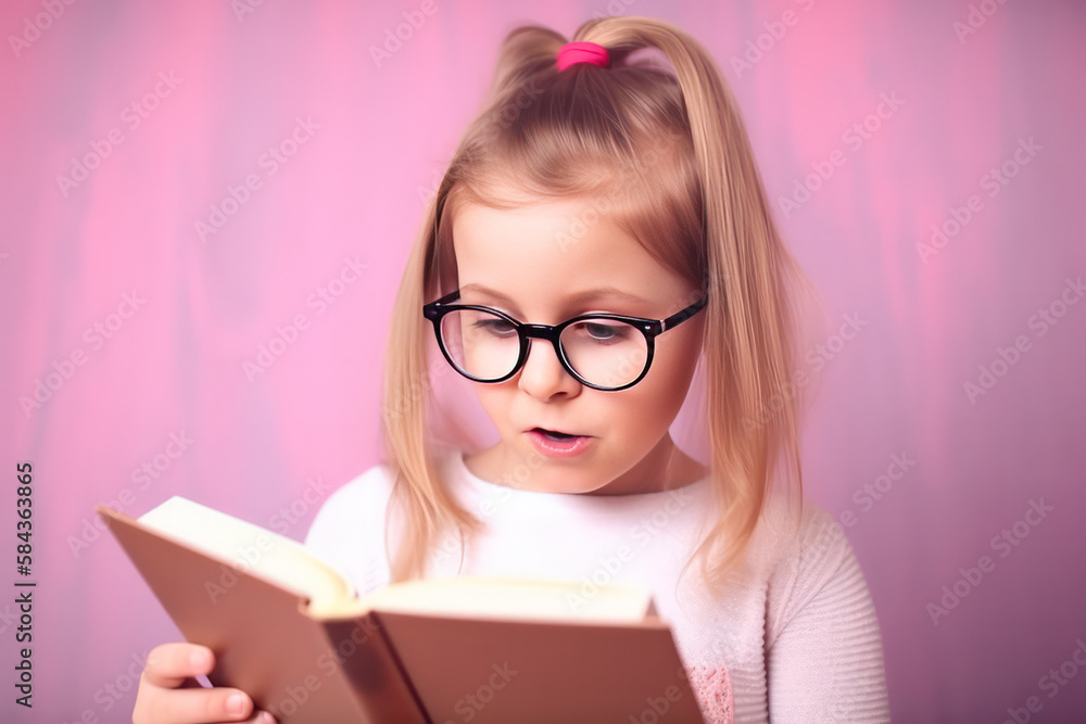Cute girl reading (AI Generated) Cute girl reading (AI Generated)