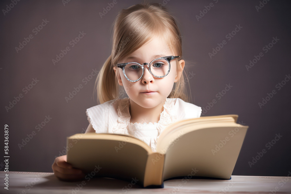 Cute girl reading (AI Generated) Cute girl reading (AI Generated)