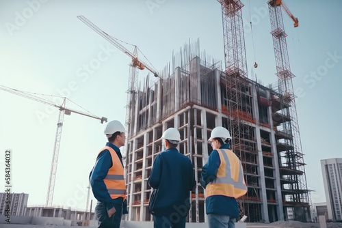 Contruction Workers Engineers (AI Generated)