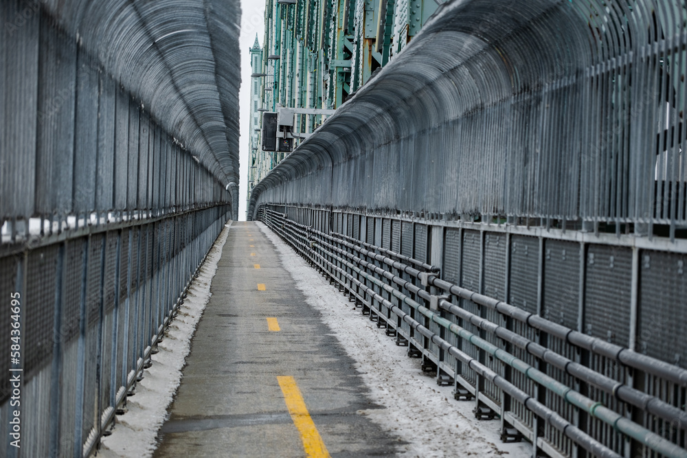 Fototapeta premium Bike path on bridge