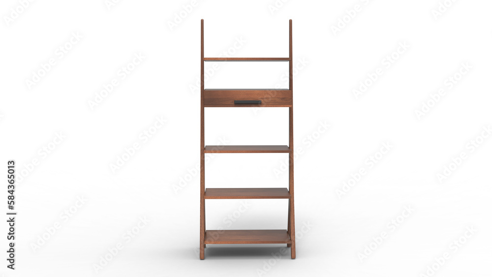 wood Shelve front view with shadow 3d render wood Shelve front view with shadow 3d render