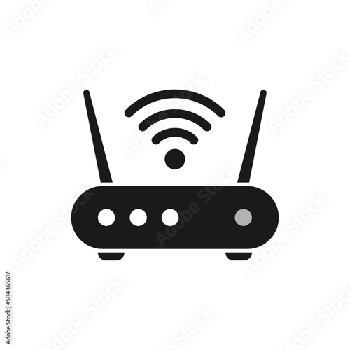 Wireless Router, Modem, Access Point icon illustration design