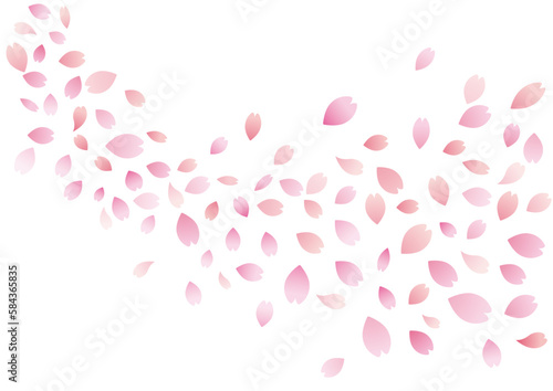 風に舞う桜吹雪