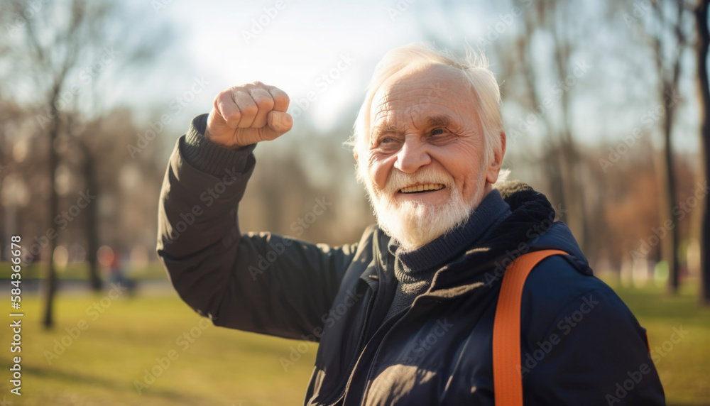 Fresh and healthy elderly senior man with a positive lifestyle. AI Generated Fresh and healthy elderly senior man with a positive lifestyle. AI Generated