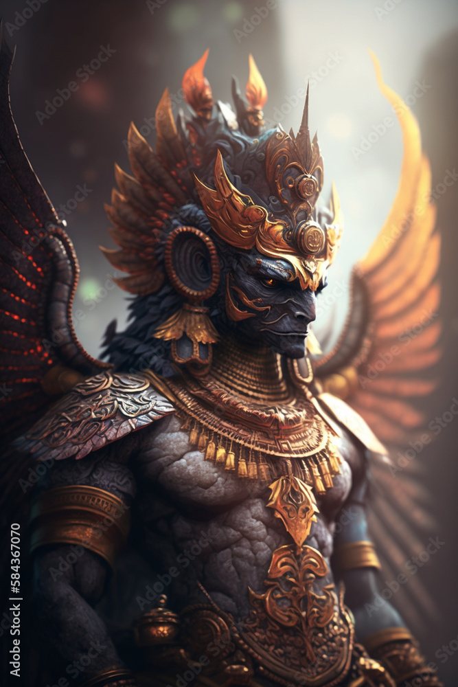 Majestic Garuda Sculpture: Symbol of Power and Devotion in Indian Mythology