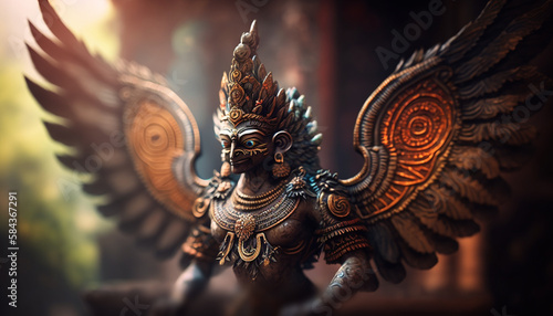 Majestic Garuda Sculpture  Symbol of Power and Devotion in Indian Mythology
