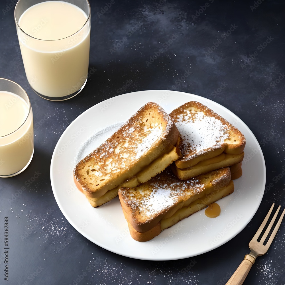 plain french toast, generative art by A.I. plain french toast, generative art by A.I.