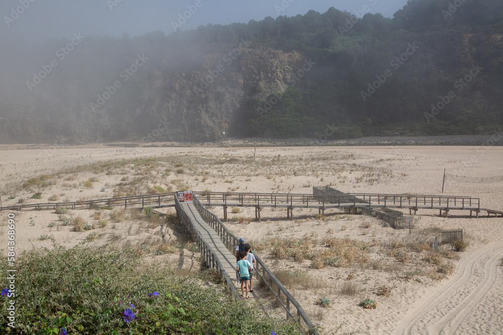 Walkway at Odeceixe Beach; Algarve; Portugal