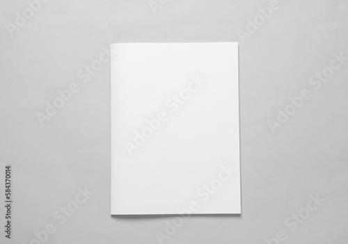 Magazine mockup with white cover on gray background. Template for design © splitov27