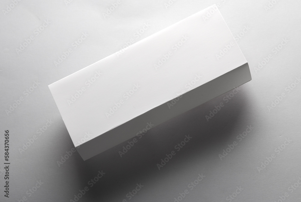 Mockup of a white rectangular box on a gray background. Template for design Mockup of a white rectangular box on a gray background. Template for design