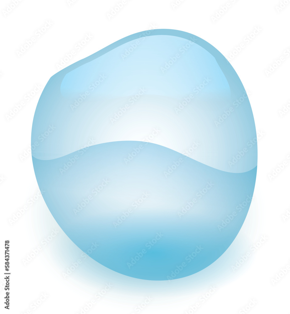 Rounded blue drop in gradient effect over white background, Vector illustration Rounded blue drop in gradient effect over white background, Vector illustration