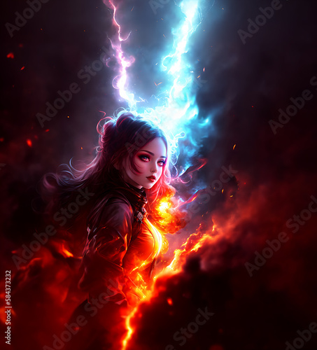 "Fire and Fury": A title that plays on the explosive and dramatic elements of the image. Generated AI