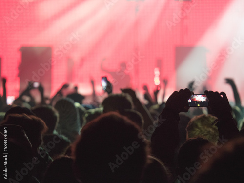 Huge crowd on music performance photo