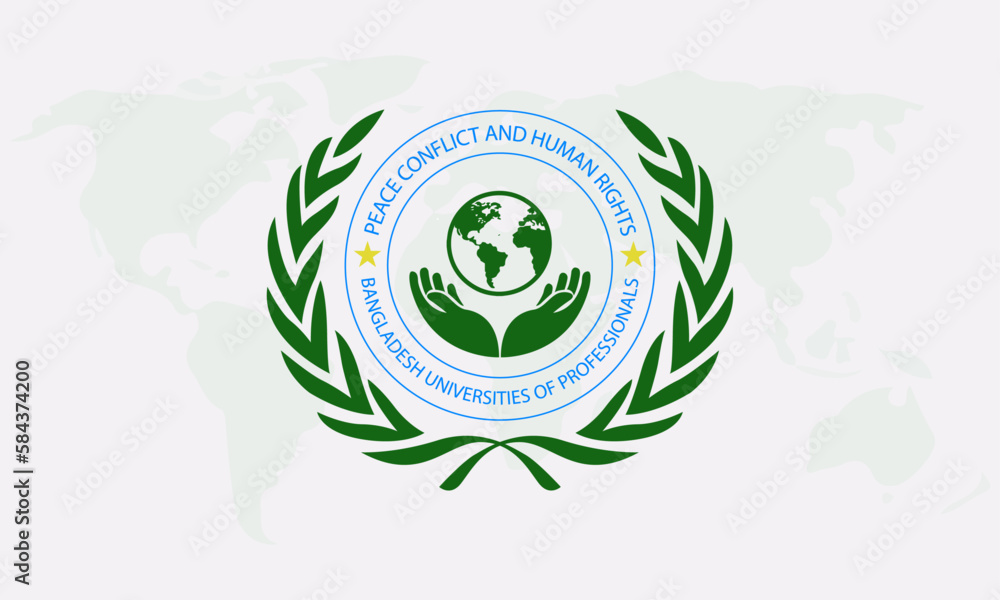academic logo for peace conflict and human rights in BUP, green color, EPS file academic logo for peace conflict and human rights in BUP, green color, EPS file