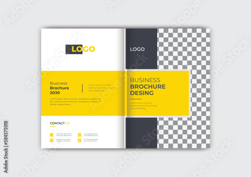 Corporate company profile cover page or business brochure cover design template.