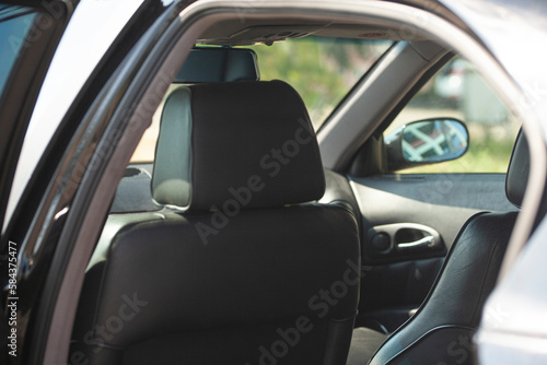 Driver's seat of the car. Interior car © yurchello108