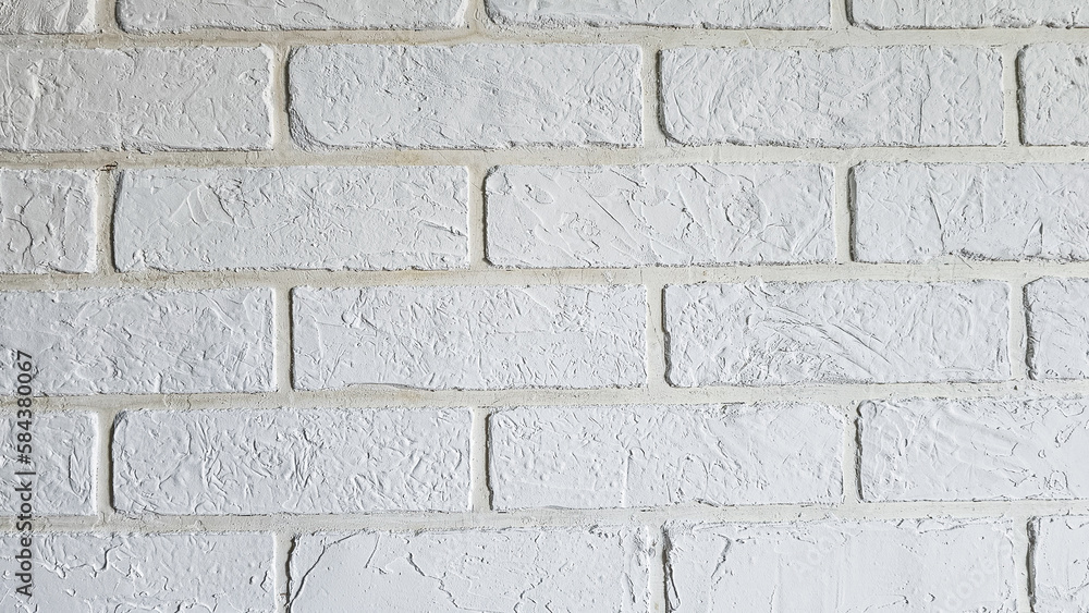 Obraz premium white brick wall, abstract background texture.