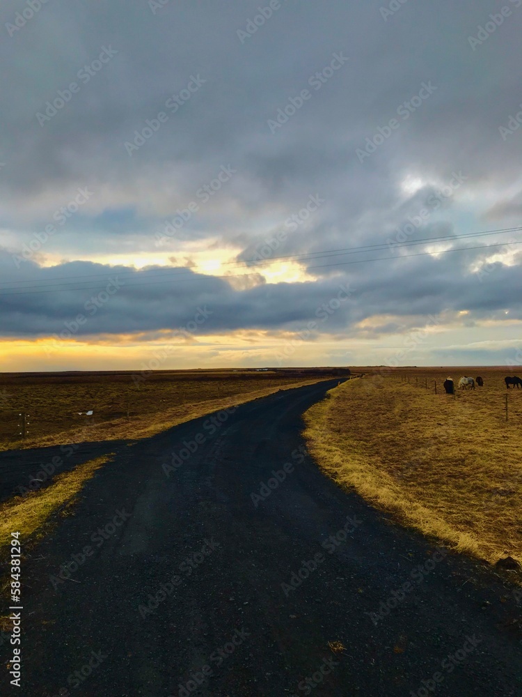 Route isolée en Islande