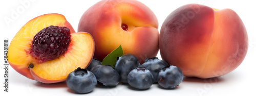 fruit, food, peach, apple, fresh, grape, blueberry, orange, healthy, fruits, isolated, green, grapes, ripe, white, diet, red, sweet, dessert, plum, organic, strawberry, vitamin, generative, ai