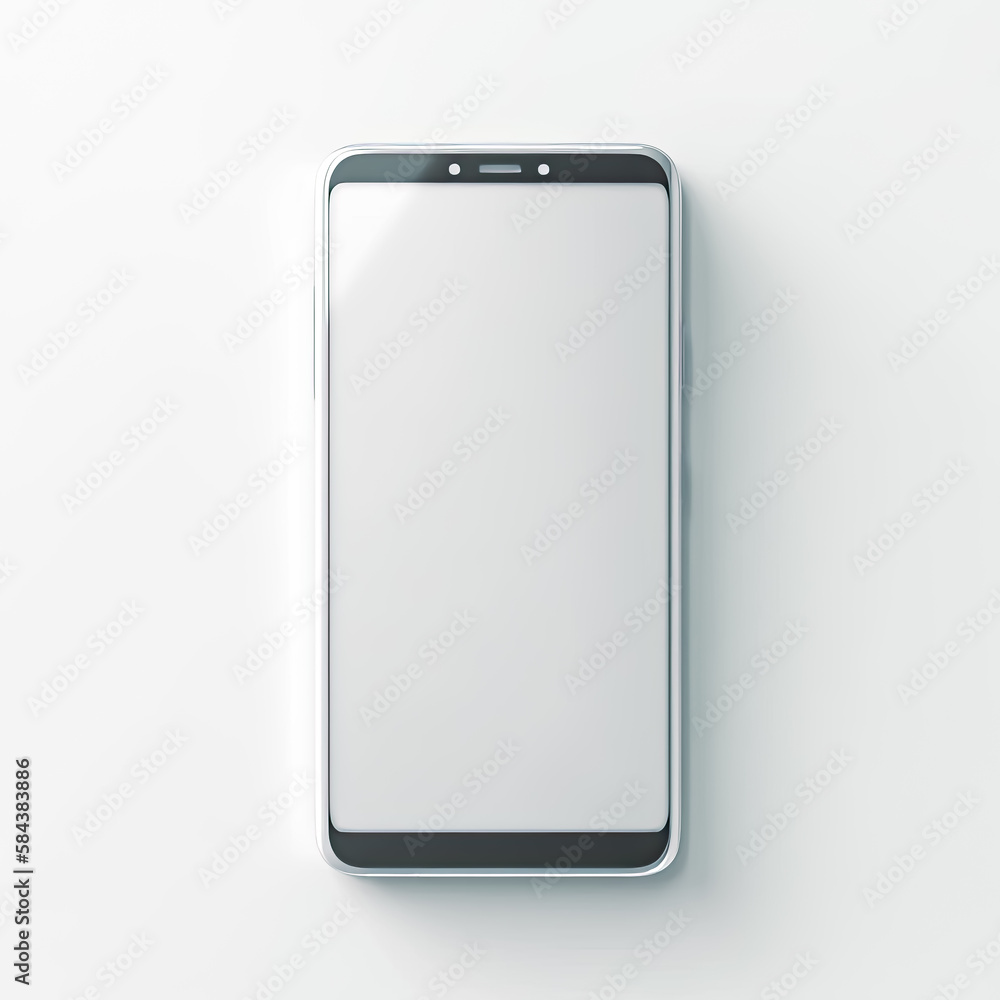 Mobile Phone design, straight top view on white background. - Generative Ai. - technology, communication, connectivity, mobility, innovation, modern, contemporary, sleek, stylish, minimal, functional, Mobile Phone design, straight top view on white background. - Generative Ai. - technology, communication, connectivity, mobility, innovation, modern, contemporary, sleek, stylish, minimal, functional,