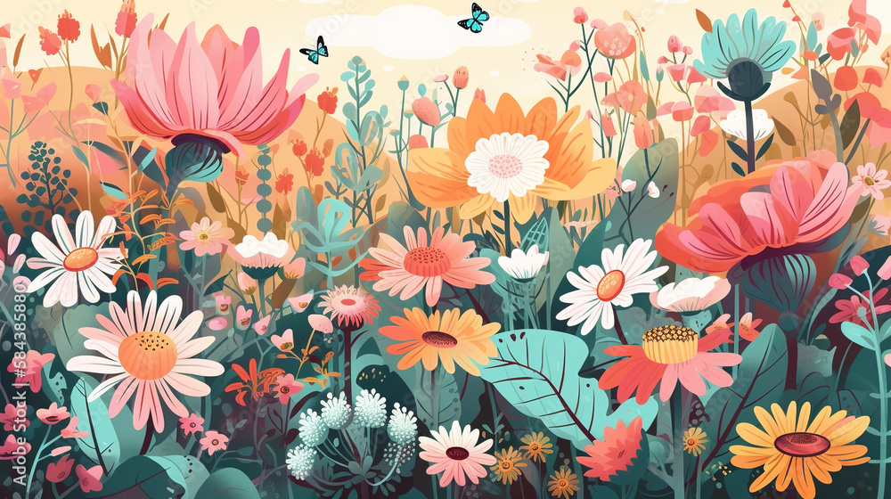 Blossoming Beauty-Generative AI Art Blossoming Beauty-Generative AI Art