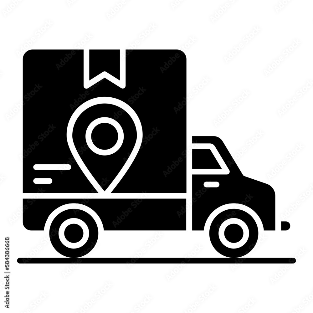Shipment Location Glyph Icon Shipment Location Glyph Icon