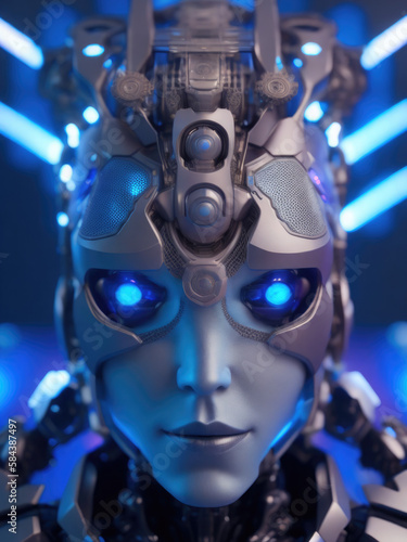 ai generated portrait of humanoid cyborg