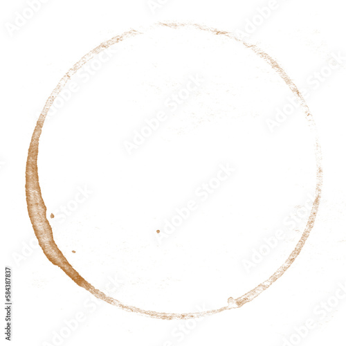 Coffee stains isolated on a transparent background. Royalty high-quality free stock PNG image of Coffee and Tea Stains Left by Cup Bottoms. Round coffee stain isolated, cafe stain fleck drink beverage
