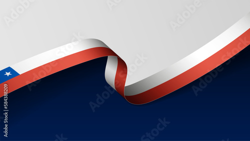 Chile ribbon flag background.