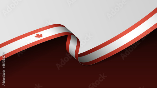 Canada ribbon flag background.