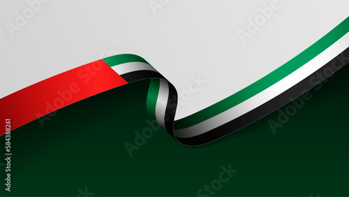 EAU ribbon flag background.