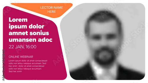 Facebook event cover template for online webinar