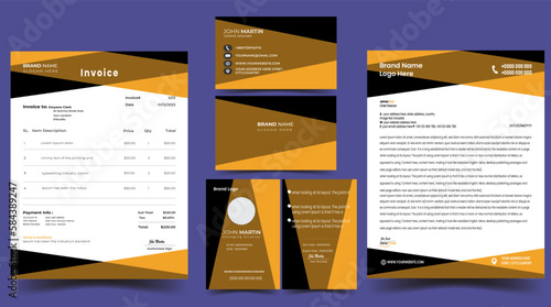 
Corporate branding identity design.Business stationary mockup template of File folder, annual report cover, envelope, brochure, souvenirs, etc. Editable vector...............