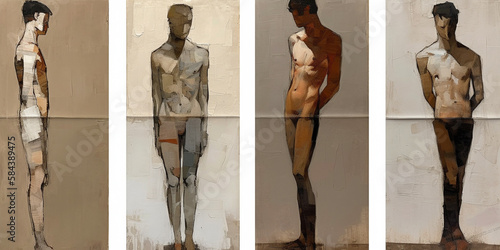 male figure study (generative ai content)