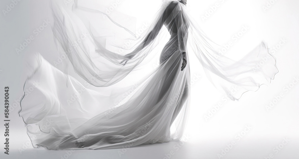 stylized creative bride in wedding dress. generative AI stylized creative bride in wedding dress. generative AI