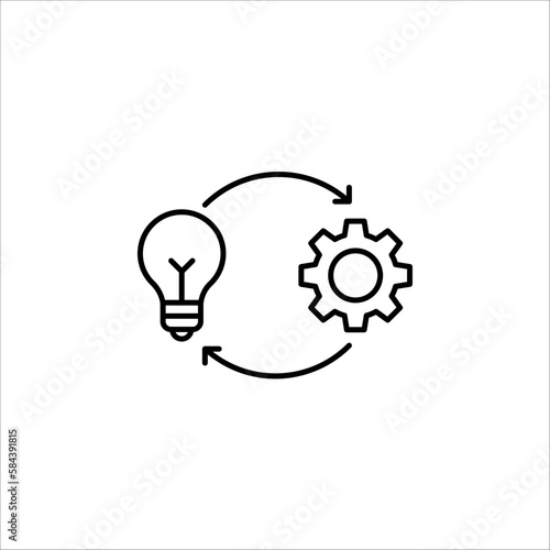 Process icon symbol in black for your web site design, app, UI. Simple operations icon. Vector illustration on white background