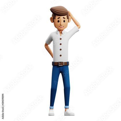 3d man in a shirt and jeans © threedeeazk