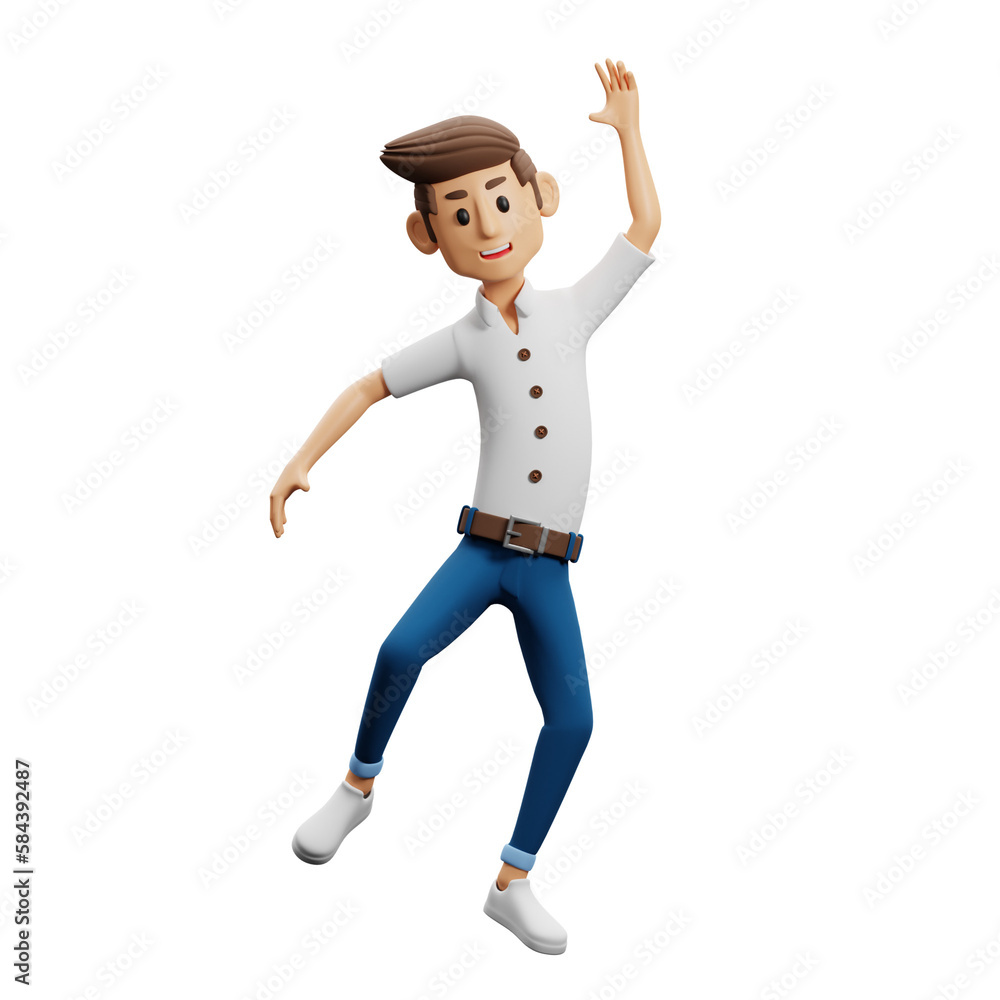 3d man in a shirt and jeans 3d man in a shirt and jeans