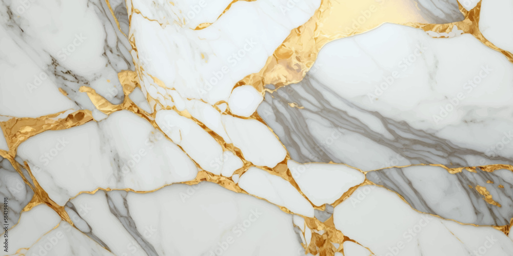 Fototapeta premium white marble texture background. Close up of a white marble textured. White marble stone texture with golden veins. Golden white marble background texture. Marble with golden texture background vector